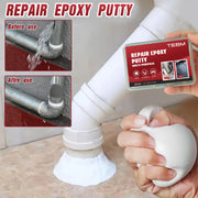 High Strength Epoxy Putty, Waterproof & Heat Resistant Repair Adhesive, Hand-Kneadable, White & Black Options, for Plumbing, Aut