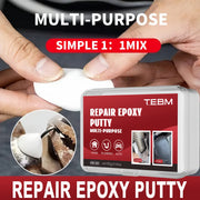 High Strength Epoxy Putty, Waterproof & Heat Resistant Repair Adhesive, Hand-Kneadable, White & Black Options, for Plumbing, Aut