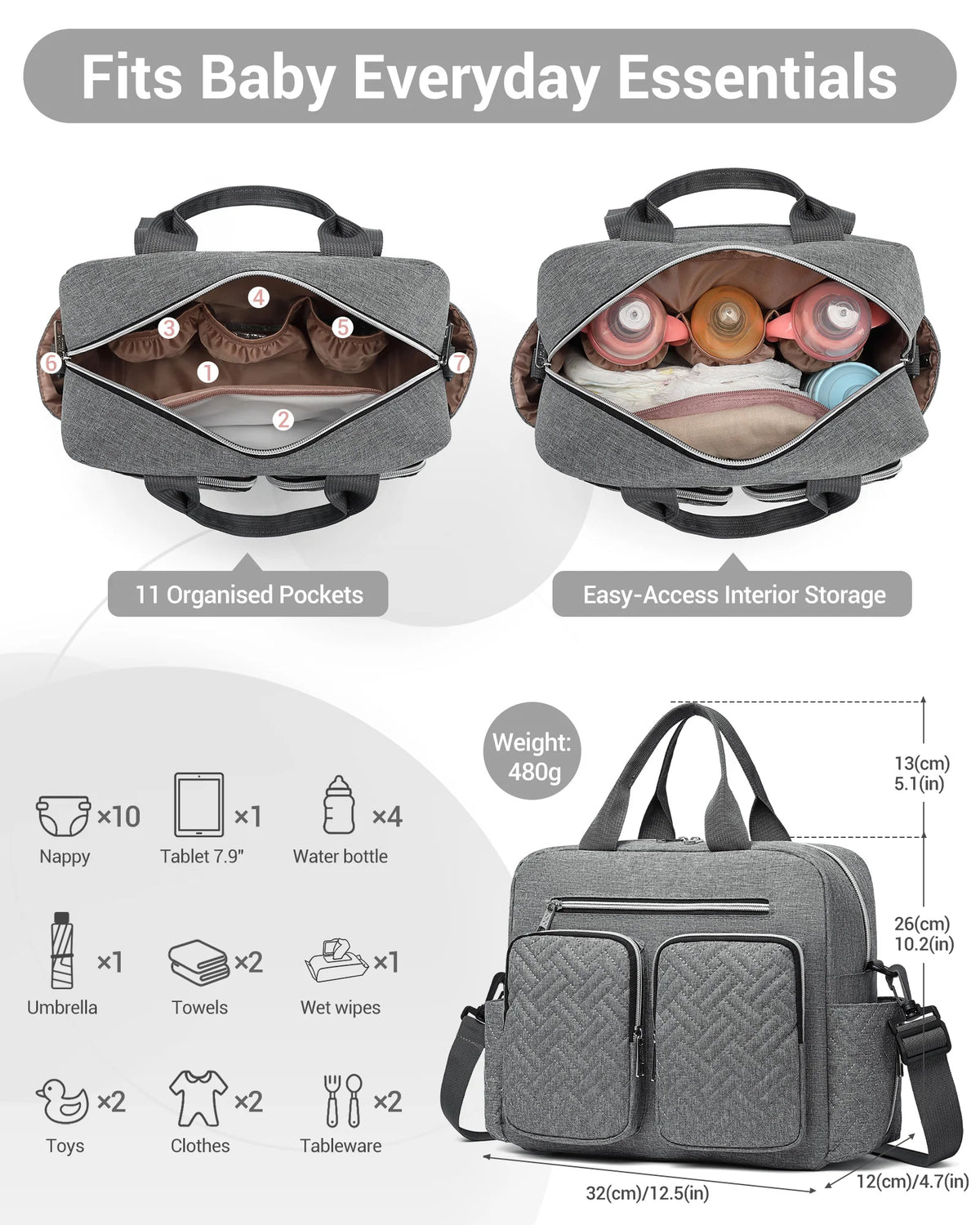 Insulated Baby Diaper Backpack