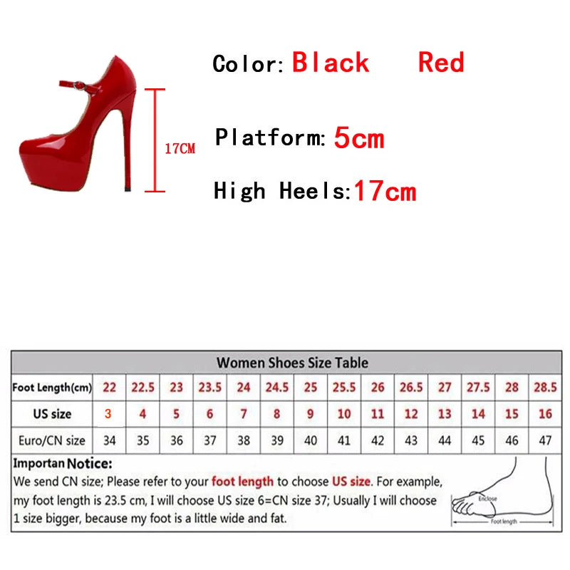 Platform Stiletto Buckle Pumps