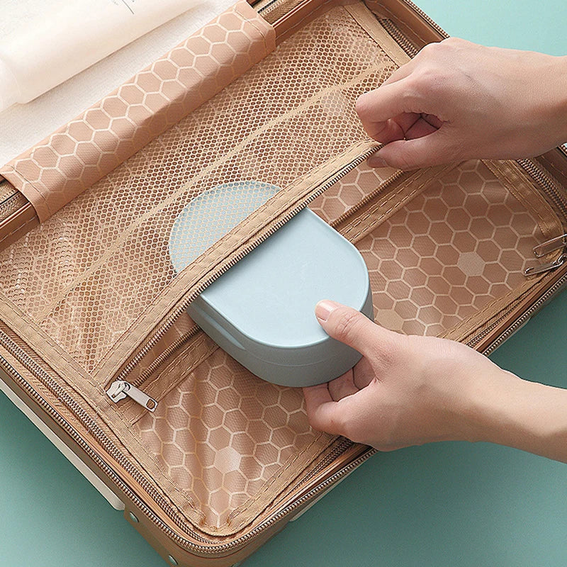 Polypropylene Travel Soap Case with Lid — Round or Oval