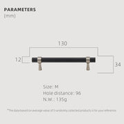Dooroom Brass Furniture Handles T-bar Light Luxury Fashion Black Gold Silve Wardrobe Dresser Cupboard Cabinet Drawer Pulls