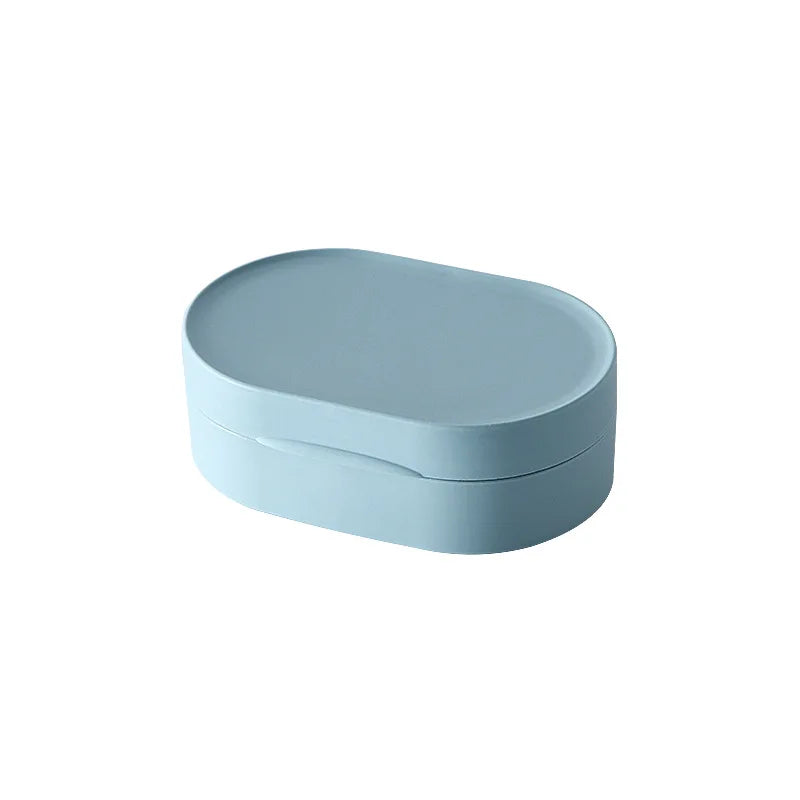 Polypropylene Travel Soap Case with Lid — Round or Oval