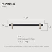 Dooroom Brass Furniture Handles T-bar Light Luxury Fashion Black Gold Silve Wardrobe Dresser Cupboard Cabinet Drawer Pulls