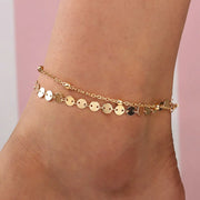 3pcs/set Gold Color Simple Chain Anklets For Women Beach Foot Jewelry Leg Chain Ankle Bracelets Women Accessories