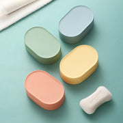 Polypropylene Travel Soap Case with Lid — Round or Oval