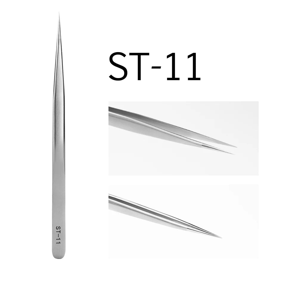 GLAMLASH ESD ST SA Series Anti-static Eyelash Extension Tweezer Curved Lash Tweezer Straight Tip Tweezer Makeup Tool