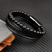 2025 Luxury Charm Stainless Steel Men's Natural Stone Bracelet Bracelet High Quality Magnet Clasp Christmas Gift