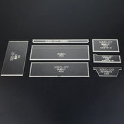 Clear Acrylic Wallet Pattern Templates — 7-Piece Leathercraft Set