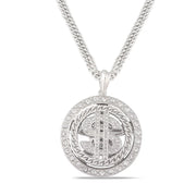 Big Rotatable US Dollar Money Sign Pendant Necklace Men Rapper Hip Hop Punk Long Chain Necklace Women Statement Necklace Gift