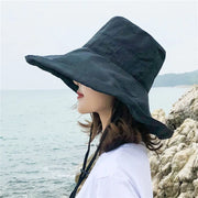 K22 Bucket Hat Fashion All-match Women's Panama Summer Hat Big Brim Sun Hat Double-Sided Fisherman Hat Sun Protection Sun Visor