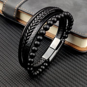 2025 Luxury Charm Stainless Steel Men's Natural Stone Bracelet Bracelet High Quality Magnet Clasp Christmas Gift