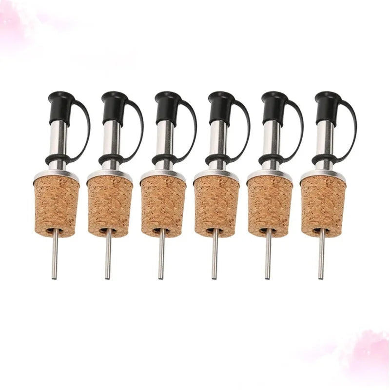 6-Piece Stainless Steel Bottle Pourer Set