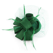 Women's Fascinator Hat Imitation Sinamay Feather Tea Party Pillbox Flower Derby Millinery Church Cocktail Headwear New Design