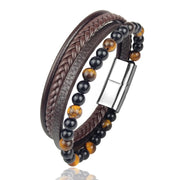2025 Luxury Charm Stainless Steel Men's Natural Stone Bracelet Bracelet High Quality Magnet Clasp Christmas Gift