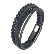 2025 Luxury Charm Stainless Steel Men's Natural Stone Bracelet Bracelet High Quality Magnet Clasp Christmas Gift