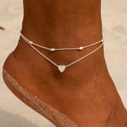 3pcs/set Gold Color Simple Chain Anklets For Women Beach Foot Jewelry Leg Chain Ankle Bracelets Women Accessories