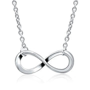 New Minimalist Pendant Women's Necklaces Cross Leaf Silver Color Knot Design Female Neck Jewelry Infinity Multilayers Collares