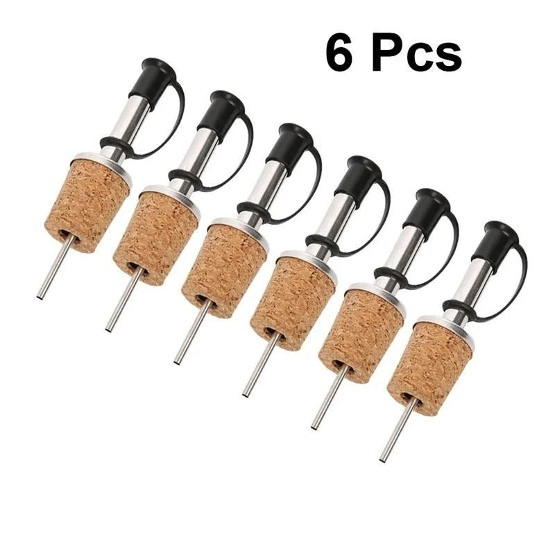 6-Piece Stainless Steel Bottle Pourer Set