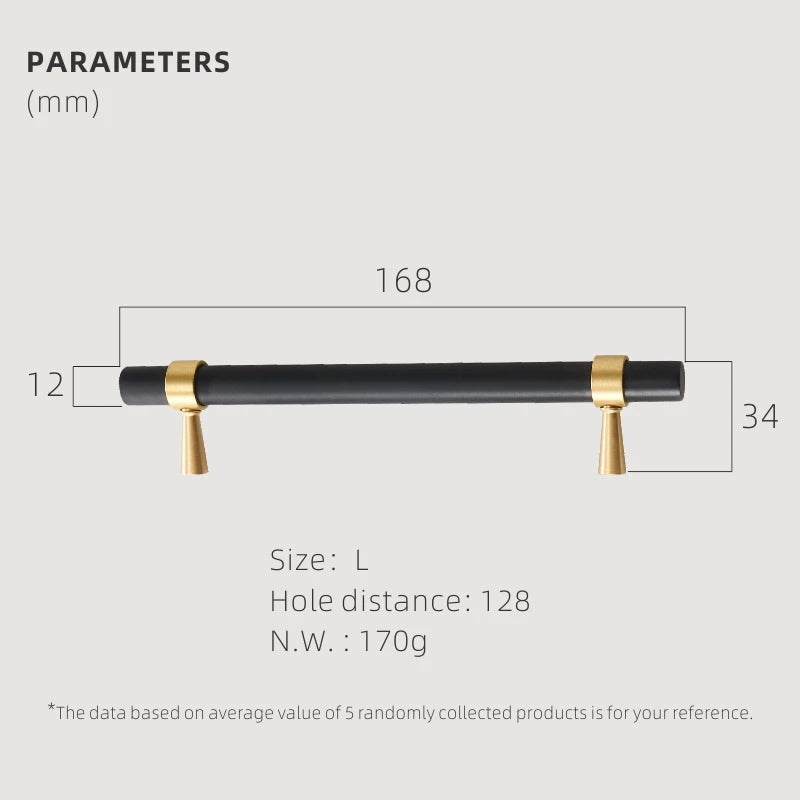 Dooroom Brass Furniture Handles T-bar Light Luxury Fashion Black Gold Silve Wardrobe Dresser Cupboard Cabinet Drawer Pulls