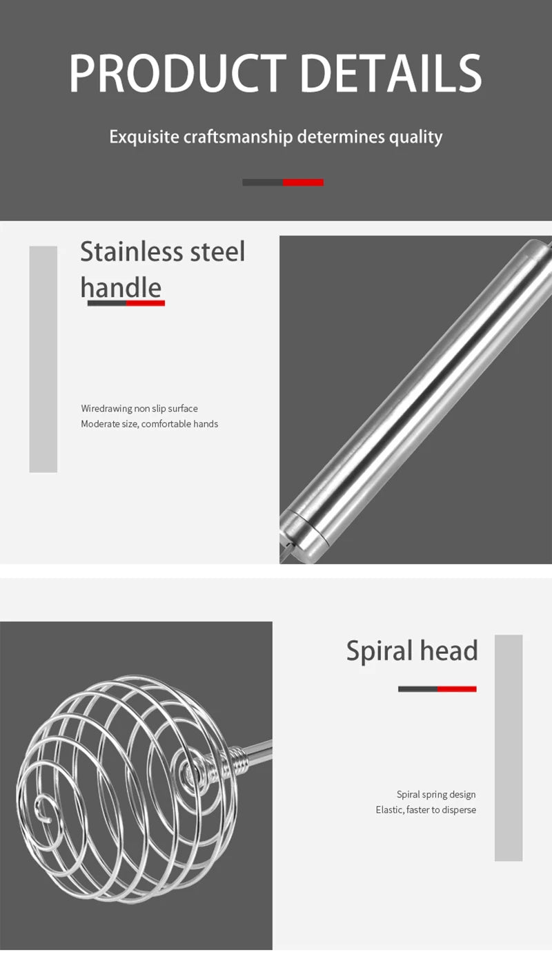 Stainless Steel Spring Coil Hand Whisk