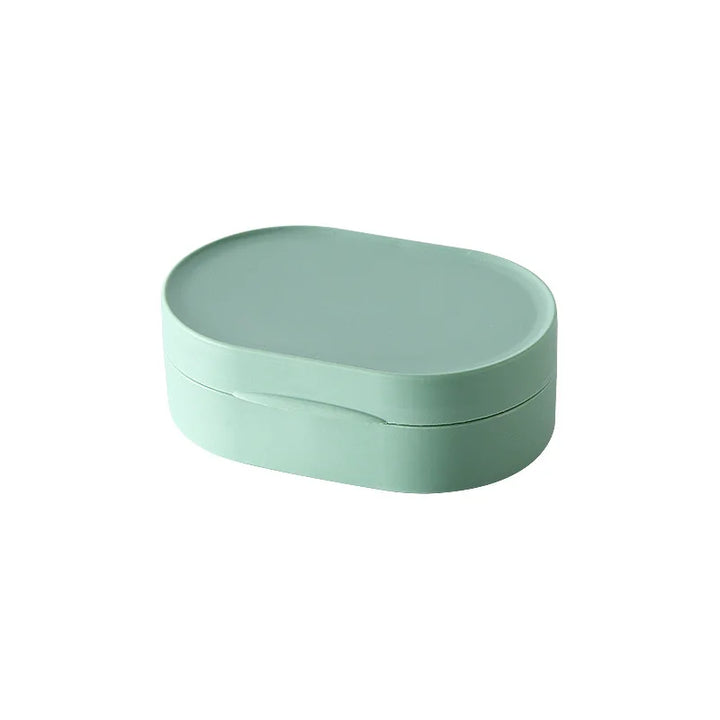 Polypropylene Travel Soap Case with Lid — Round or Oval