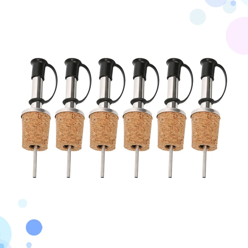 6-Piece Stainless Steel Bottle Pourer Set
