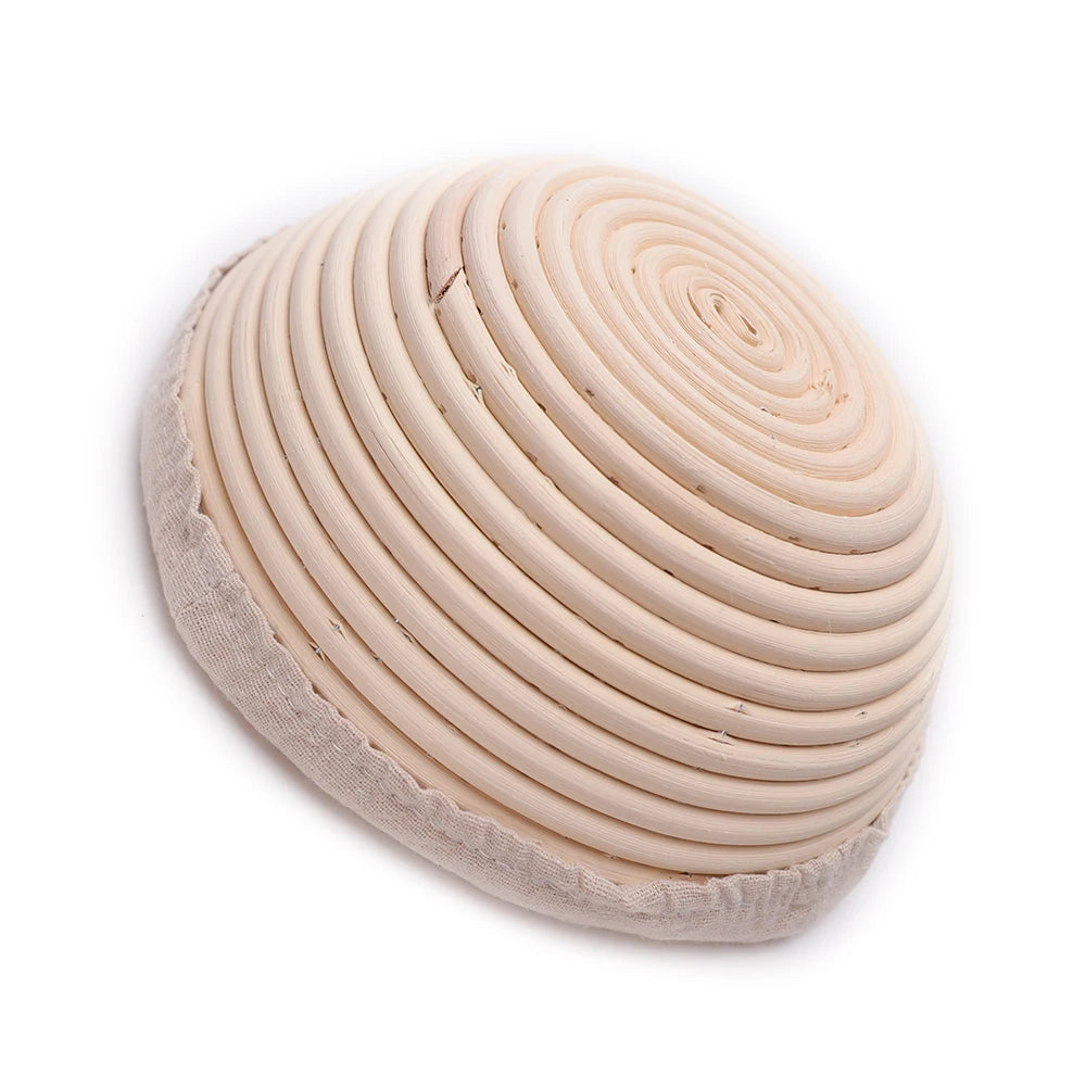 Rattan Bread Proofing Basket with Liner — Selected Round or Oval Size