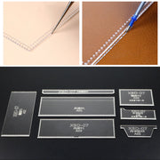 Clear Acrylic Wallet Pattern Templates — 7-Piece Leathercraft Set