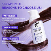 PURC Leave-In Keratin Hair Cream, Repair Damaged Hair Mask, Hair Treatment, Smoothing Shine Softness, Hair Care Products
