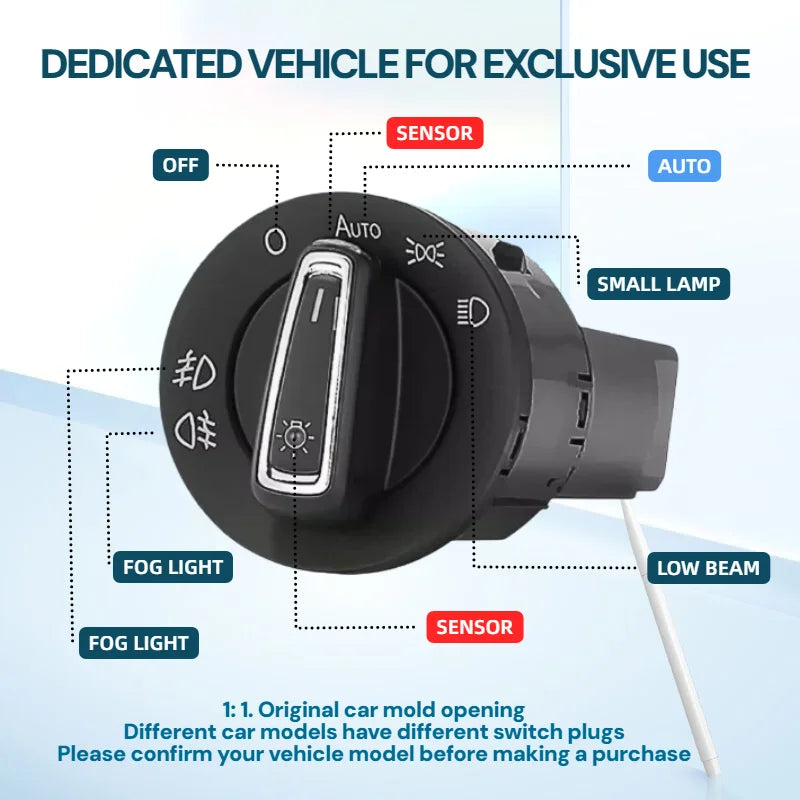 Auto Headlight Lamp Control Switch Light Sensor Fit for Volkswagen Golf MK4 for Passat B5 Polo Bora Sharan Alhambra 1C0941531