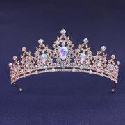 Luxury Elegant Princess Bridal Crystal Tiara Crown For Women Silver Color Diadem Veil Tiaras Wedding Hair Accessories Headpieces