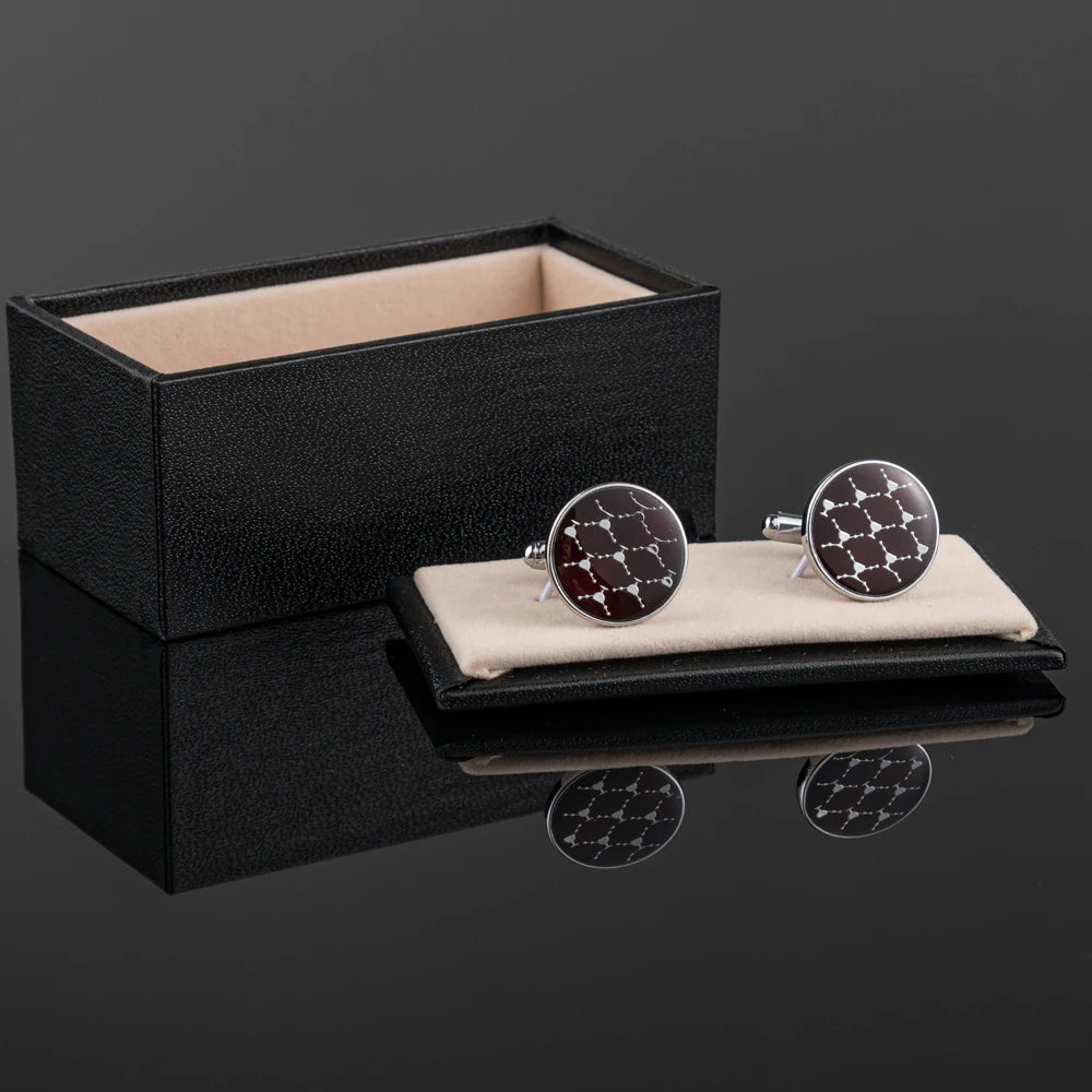 Fashion Man Clock-shaped Round Pattern Shirt Cufflinks Luxury Wedding Guests Gifts Fashion Jewelry Men Cuffs Factory Wholesale