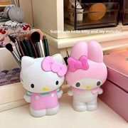 Cute Cartoon Desk Organizer Kawaii Cat Print Pencil Holder Pen Stand Office Storage Container For Women Teens Girls Gift daily
