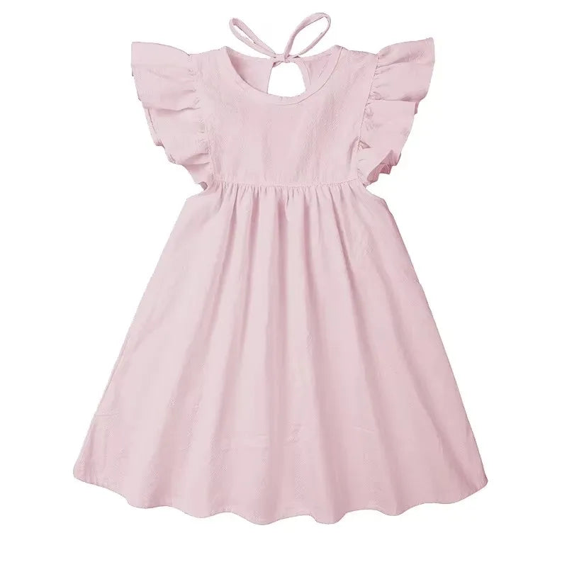 Linen Cotton Baby Ruffle Dress