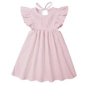Linen Cotton Baby Ruffle Dress
