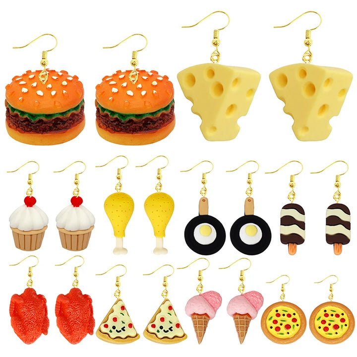 Novelty Food Resin Dangle Earrings, 25 Styles – product image 1