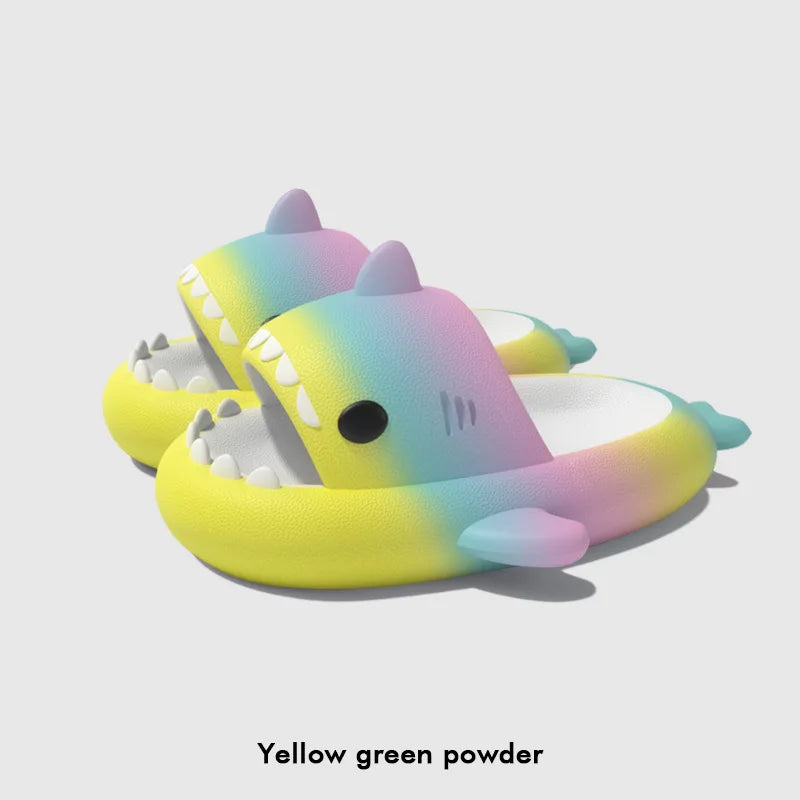 Colour Kids  SlippersShark Cartoon Soft Sole SlipperWome Man Bathroom Sandal EVA Non-slip Children Shoes Sandals Flip Flops