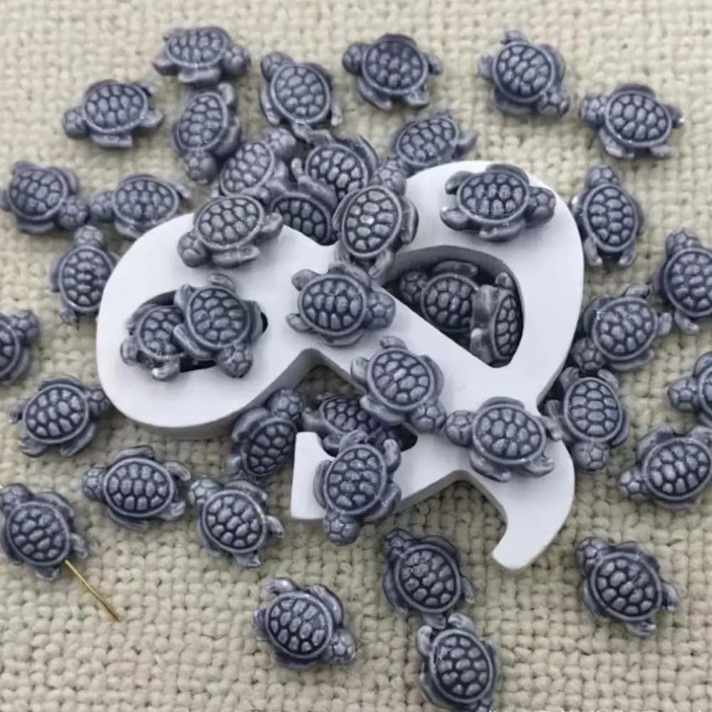 Ceramic Sea Turtle Beads, 10-Piece Set