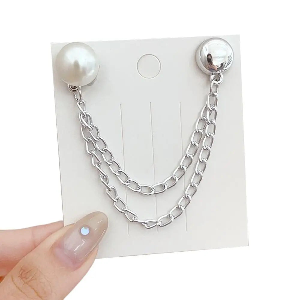 Magnetic Garment Chain Clip — Bow, Heart or Pearl-Style Accent