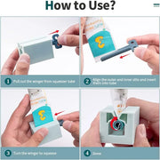 Toothpaste Squeezer Rolling Tube Toothpaste Squeezer with Frosted Handles Toothpaste Holder Stand Bathroom Organizer