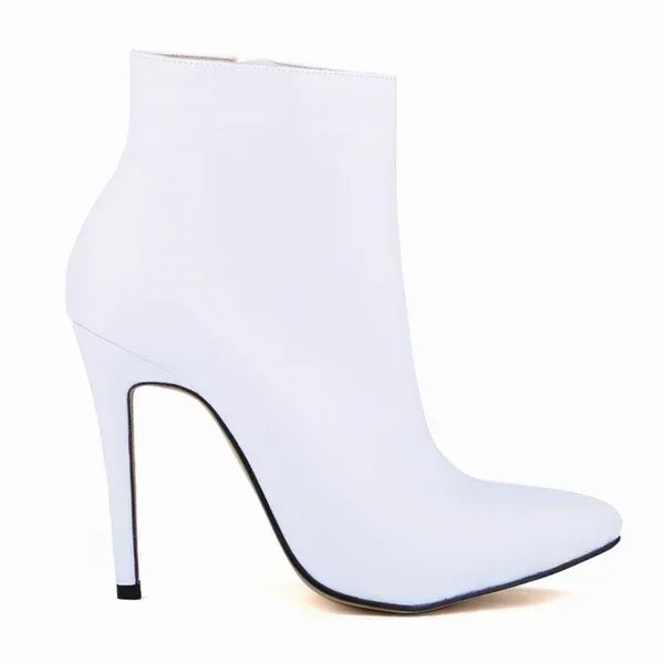 Faux Fur Stiletto Ankle Boots