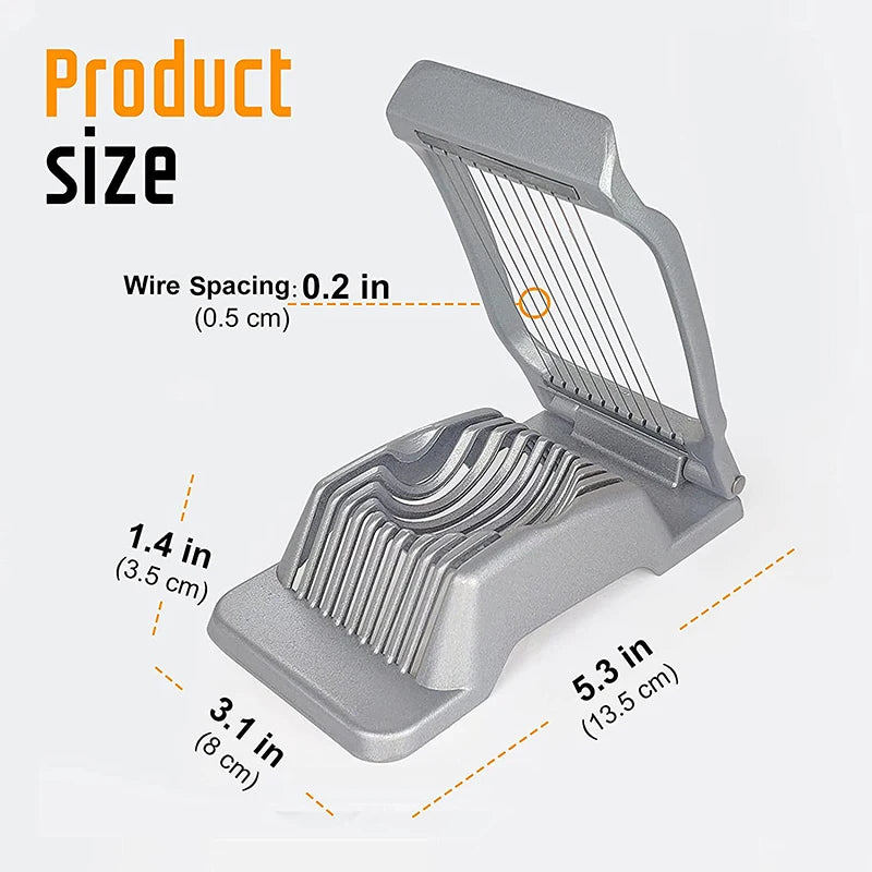 LMETJMA Stainless Steel Egg Slicer
