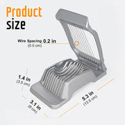 LMETJMA Stainless Steel Egg Slicer