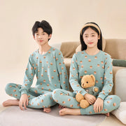 Teens Pajamas Long Sleeves 100% Cotton Pyjamas Big Kids Clothes Sets Children Boys Sleepwear Pajamas For Girls 10 12 14 16 Years
