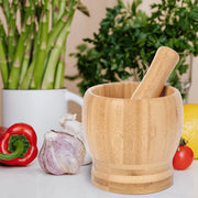 Leeseph Bamboo Mortar and Pestle Set