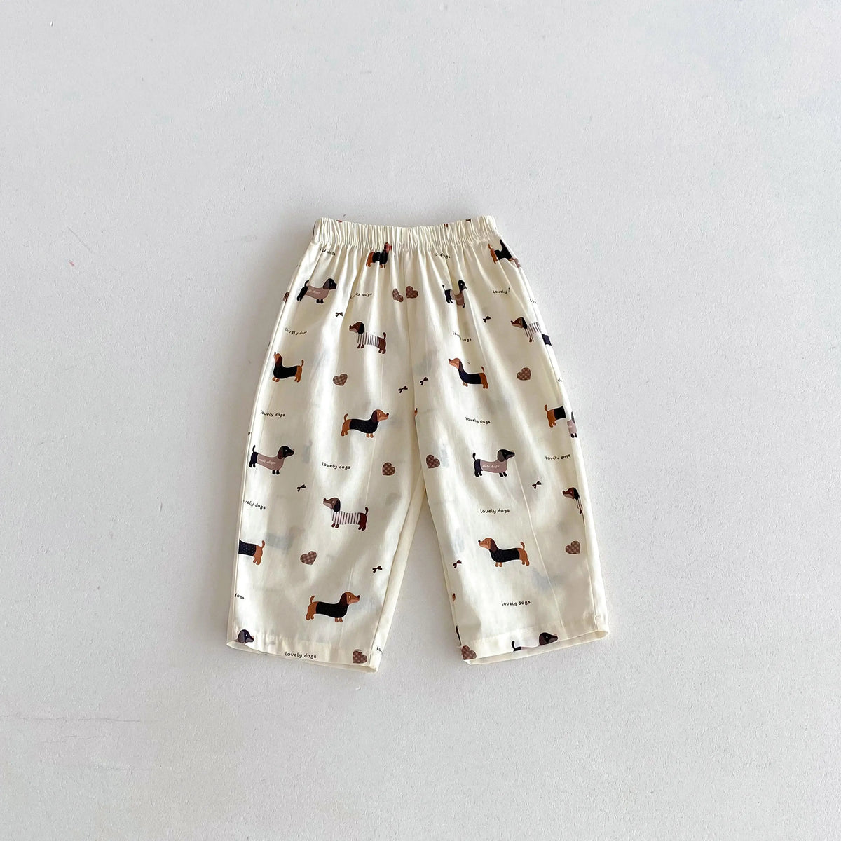 Kids Cartoon Print Summer Trousers