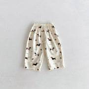 Kids Cartoon Print Summer Trousers