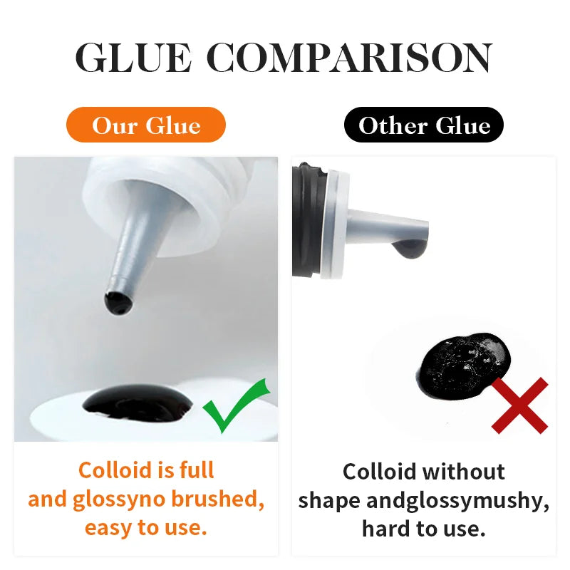 NATUHANA False Eyelash Glue Waterproof Eye Lash Cosmetic Tools False Eyelashes Adhesive Clear-white Dark-Black Makeup Tools