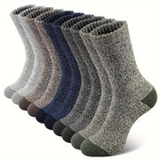 Men’s Thick Knit Crew Socks — 5 Pairs, EU 39–45